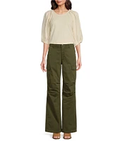 KUT from the Kloth Miller High Rise Wide Leg Cargo Pant