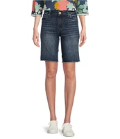 KUT from the Kloth Natalie Stretch Denim Mid Rise Bermuda Shorts