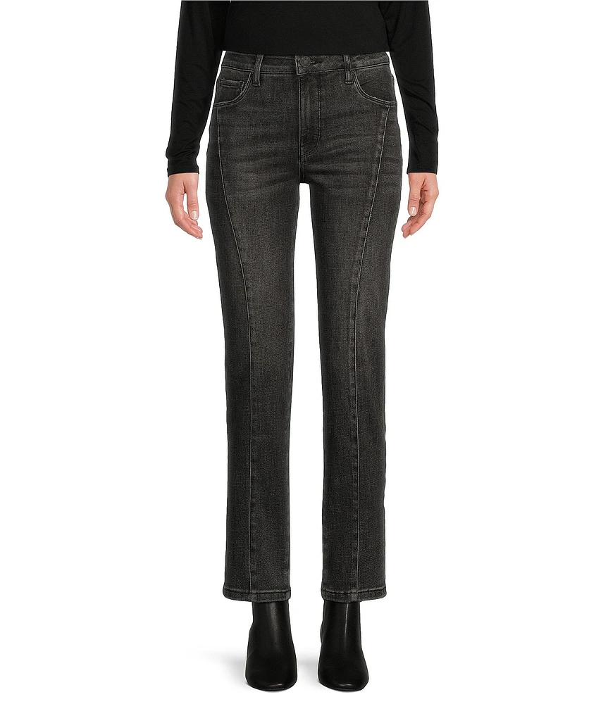 KUT from the Kloth Reese Straight Leg High Rise Princess Seam Fab Ab Technology Ankle Length Jean