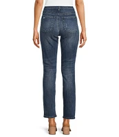 KUT from the Kloth Stevie High Rise Straight Leg Exposed Button Fly Denim Jeans