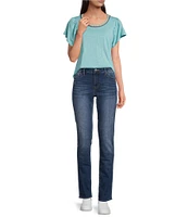 KUT from the Kloth Stevie Slight Knicking Straight Leg Jeans