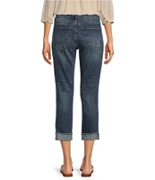 KUT from the Kloth Stretch Denim High Rise Cropped Straight Leg Jeans