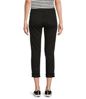 KUT from the Kloth Stretch Denim High Rise Cropped Straight Leg Jeans