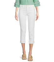 KUT from the Kloth Stretch Denim High Rise Cropped Straight Leg Jeans