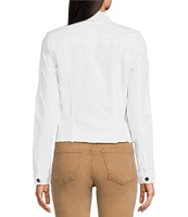 KUT from the Kloth Stretch Denim Point Collar Long Sleeve Jacket