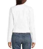 KUT from the Kloth Stretch Denim Point Collar Long Sleeve Jacket