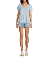 KUT from the Kloth Taylor High Rise Stretch Denim Shorts