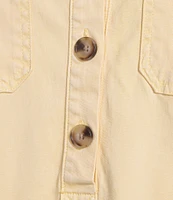 KUT from the Kloth Terra Point Collar Short Sleeve Button Front Cargo Shirt Dress