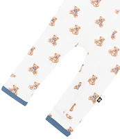 Kyte BABY Baby Boys Bamboo Teddy Bear Print Zip Front Coverall