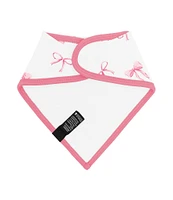 Kyte BABY Baby Girls Bamboo Bow Print Bandana Bib
