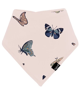 Kyte BABY Baby Girls Bamboo Butterfly Print Bandana Bib