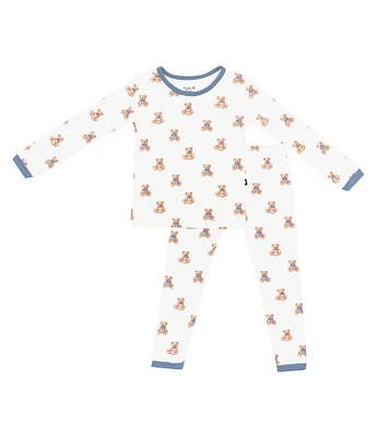 Kyte BABY Little Boys Bamboo Teddy Bear Print Long Sleeve Top & Pajama Pants Set