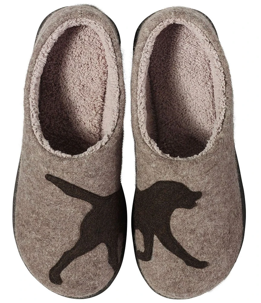 L.L.Bean Daybreak Scuff Dog Motif 2 Slippers