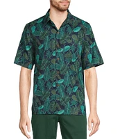 L.L.Bean Tropics Print Short Sleeve Woven Shirt