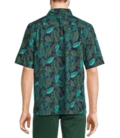 L.L.Bean Tropics Print Short Sleeve Woven Shirt
