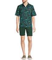 L.L.Bean Tropics Print Short Sleeve Woven Shirt