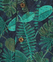 L.L.Bean Tropics Print Short Sleeve Woven Shirt