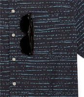 L.L.Bean All-Adventure Dotted Print Short Sleeve Shirt