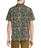 L.L.Bean All-Adventure Abstract Camo Printed Short Sleeve Shirt