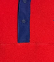 L.L.Bean Bean's Classic Fleece Stand Collar Long Sleeve Stretch Binding Side Pocket Snap Placket Pullover