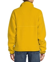 L.L.Bean Bean's Classic Fleece Stand Collar Long Sleeve Stretch Binding Side Pocket Snap Placket Pullover