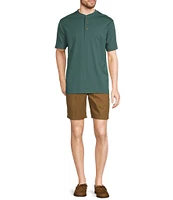 L.L.Bean Carefree Unshrinkable Traditional Fit Short Sleeve Henley T-Shirt