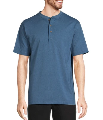 L.L.Bean Carefree Unshrinkable Traditional Fit Short Sleeve Henley T-Shirt