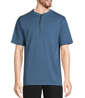L.L.Bean Carefree Unshrinkable Traditional Fit Short Sleeve Henley T-Shirt