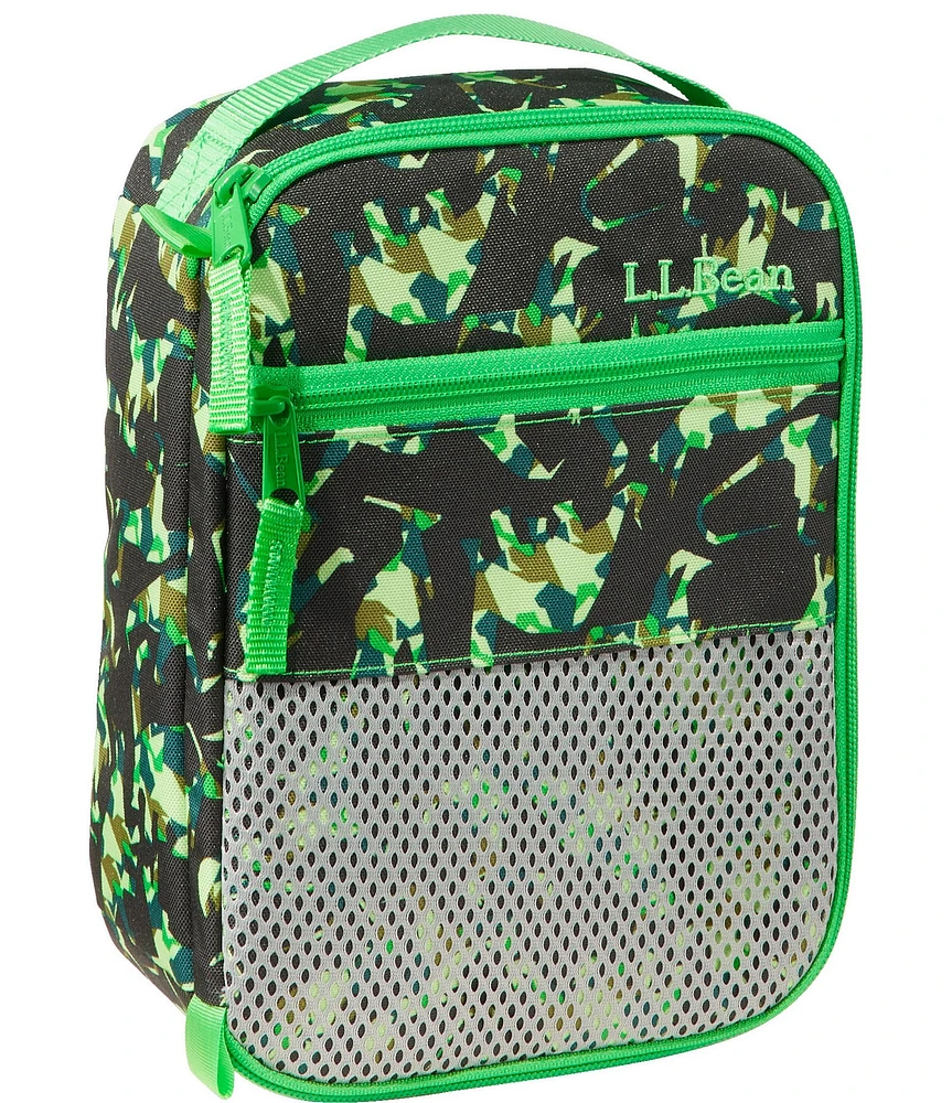 L.L.Bean Classic Green Dino Print Lunch Box