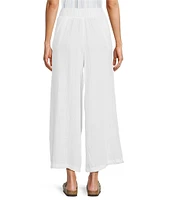 L.L.Bean Cloud Gauze Elastic Band Wide Leg Pants