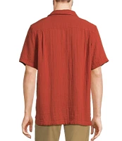 L.L.Bean Cloud Gauze Short Sleeve Woven Camp Shirt