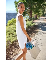 L.L.Bean Cloud Gauze Split V Neckline Sleeveless Cover-Up Dress