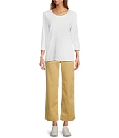 L.L.Bean Comfort Stretch Mid-Rise Wide-Leg Chino Pants