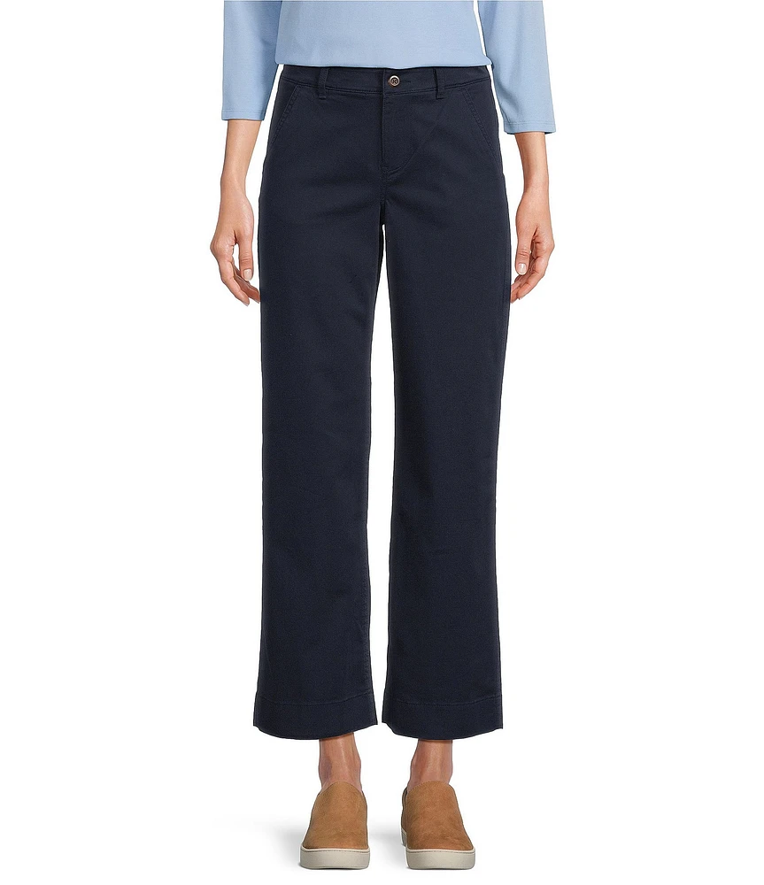L.L.Bean Comfort Stretch Mid-Rise Wide-Leg Chino Pants