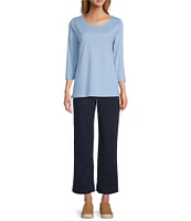 L.L.Bean Comfort Stretch Mid-Rise Wide-Leg Chino Pants