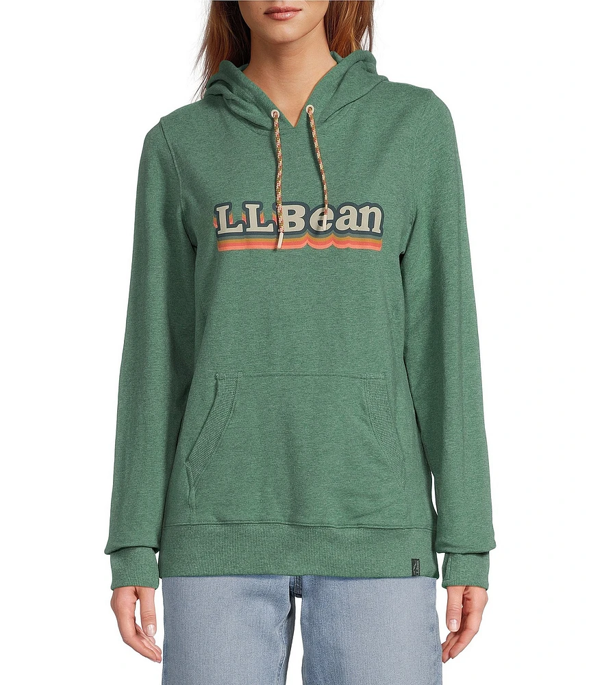 L.L.Bean Cozy Camp Crew Neck Long Sleeve Logo Hoodie Jacket