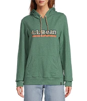 L.L.Bean Cozy Camp Crew Neck Long Sleeve Logo Hoodie Jacket