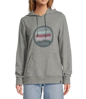 L.L.Bean Cozy Camp Knit Logo Graphic Hoodie