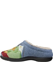 L.L.Bean Daybreak Scuff Best Friends Motif Slippers