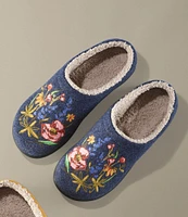 L.L.Bean Daybreak Scuff Motif 2 Floral Slippers