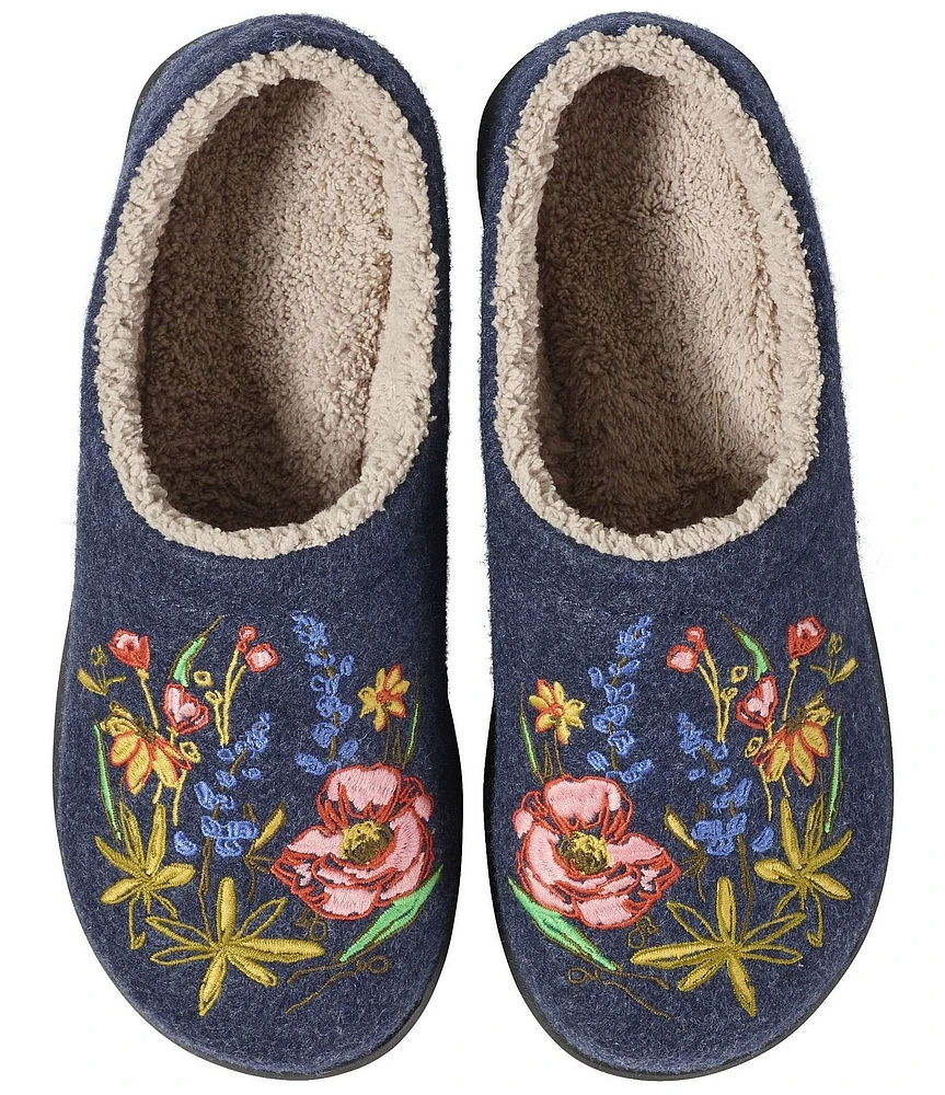 L.L.Bean Daybreak Scuff Motif 2 Floral Slippers