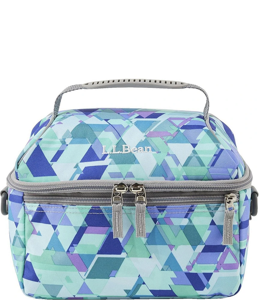 L.L.Bean Flip-Top Fresh Mint Prism Print Lunch Box