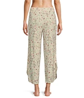 L.L.Bean Floral Knit Wide-Leg Coordinating Sleep Pant