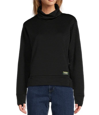 L.L.Bean Knit Airlight Funnel Neck Abrasion Resistant Thumbhole Pullover