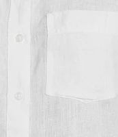 L.L.Bean Linen Long Sleeve Button Front Tunic