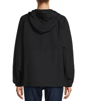 L.L.Bean Mountain Classic Anorak Stand Collar Long Sleeve Kangaroo Pocket Quarter-Zip Pullover Jacket