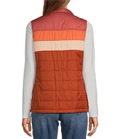 L.L.Bean Mountain Classic Colorblock Weather Resistant Pocketed Puffer Vest