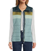 L.L.Bean Mountain Classic Colorblock Weather Resistant Pocketed Puffer Vest