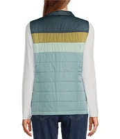 L.L.Bean Mountain Classic Colorblock Weather Resistant Pocketed Puffer Vest