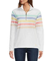 L.L.Bean Peaks Island Mock Neck Quarter Zip Raglan Long Sleeve Jacket